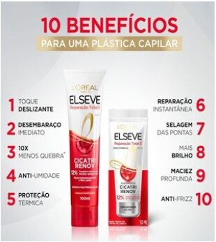 Leave-In L'Oréal Paris Elseve Reparação Total 5 Cicatri Renov 100ml Leave-In L'Oréal Paris Elseve Reparação Total 5 Cicatri Renov 100ml